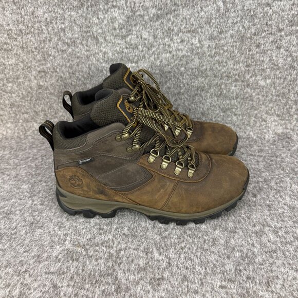✅Timberland Mt. Maddsen Mid Mens 11 Waterproof Hiking Boots Brown Leather Shoes - Picture 7 of 12